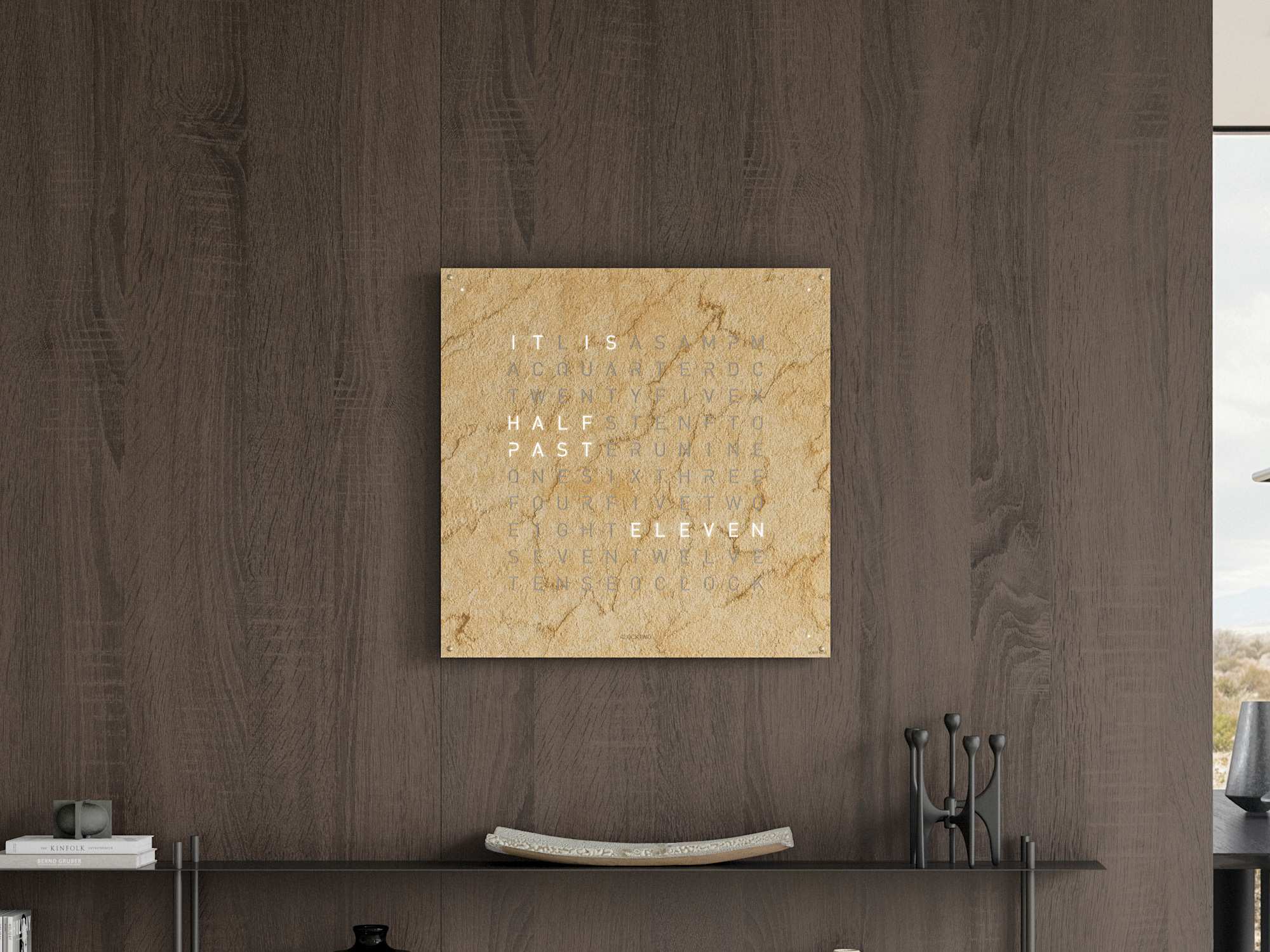 CREATOR'S EDITION DESERT: Unique marble surface reliefs | QLOCKTWO